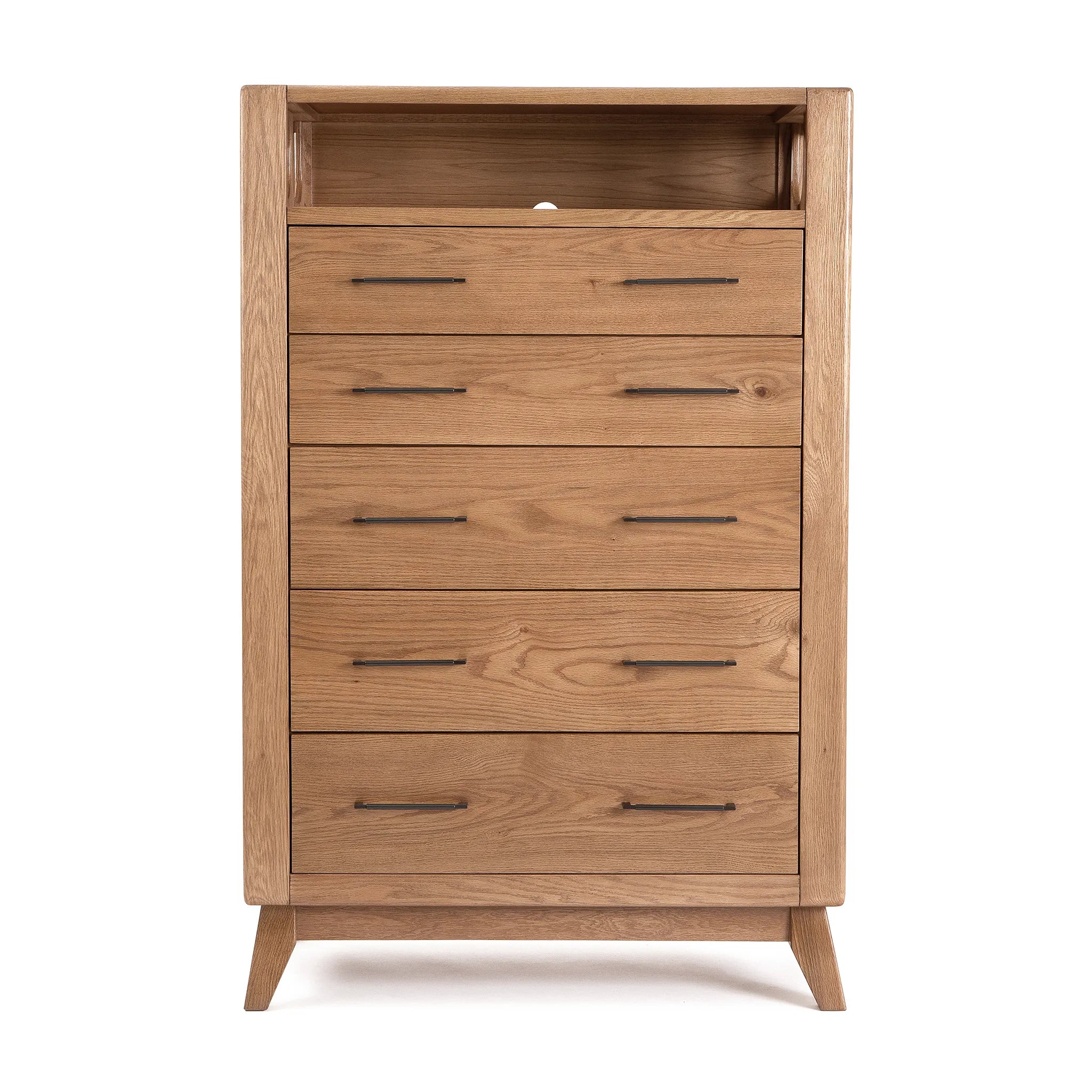 strapless open back dress NOR St. Lucia Tall Dresser – Solid Oak Vertical Dresser