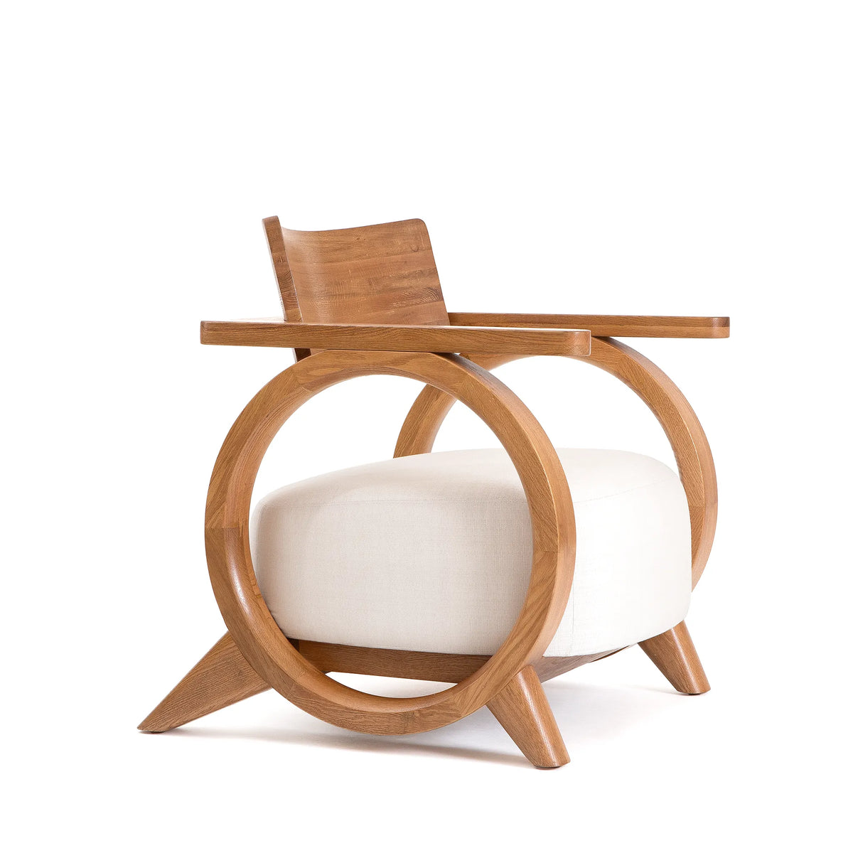 El Tiempo Lounge Chair – Sculpted Solid Oak Lounge Seating
