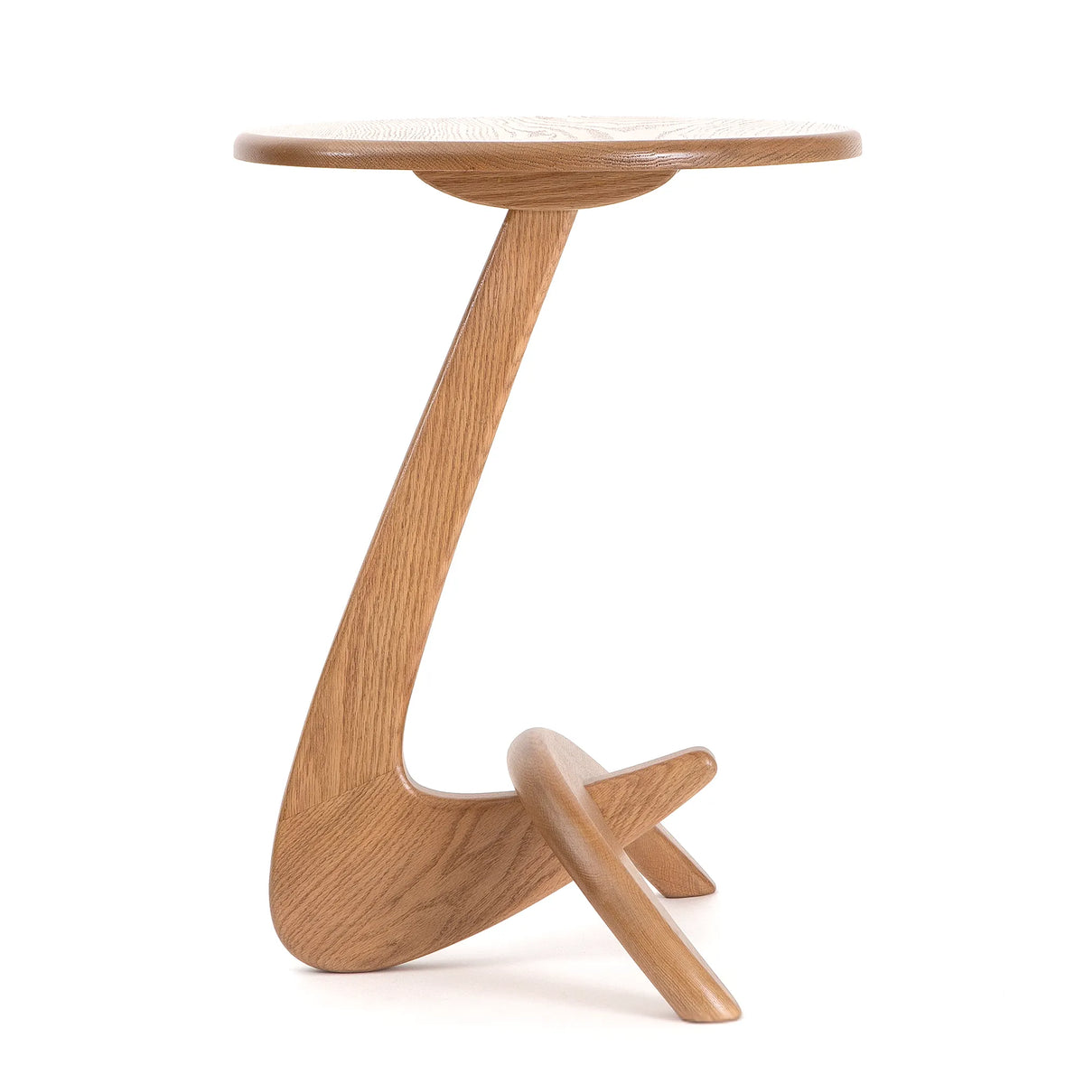 Max 33 Side Table – Biomorphic Solid Oak Form