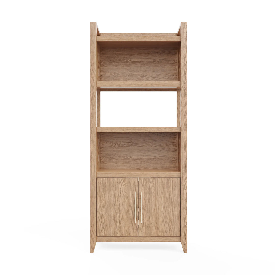 NOR Storage Cabinet – Solid Oak with Carved Side Panels