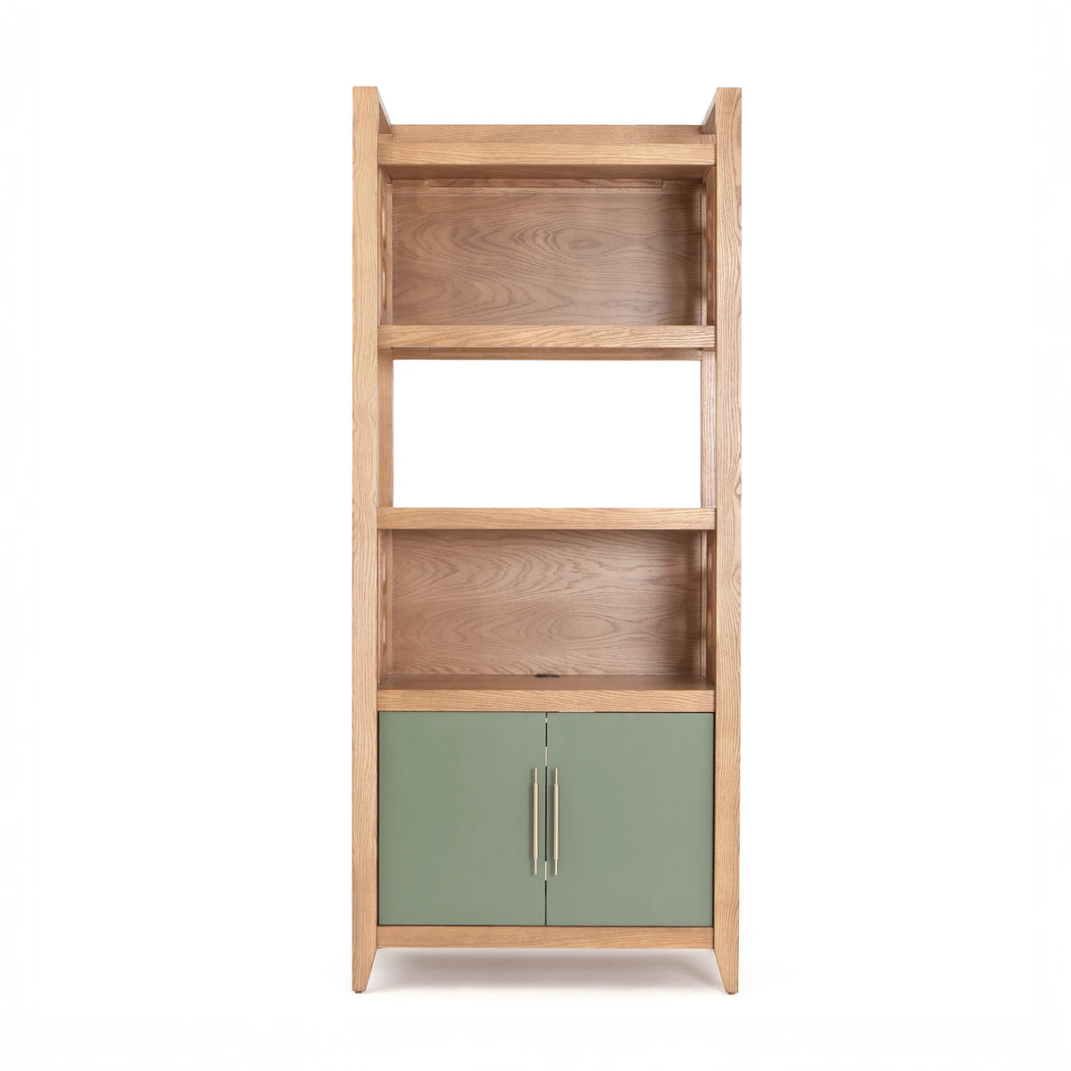 NOR Storage Cabinet – Solid Oak with Carved Side Panels