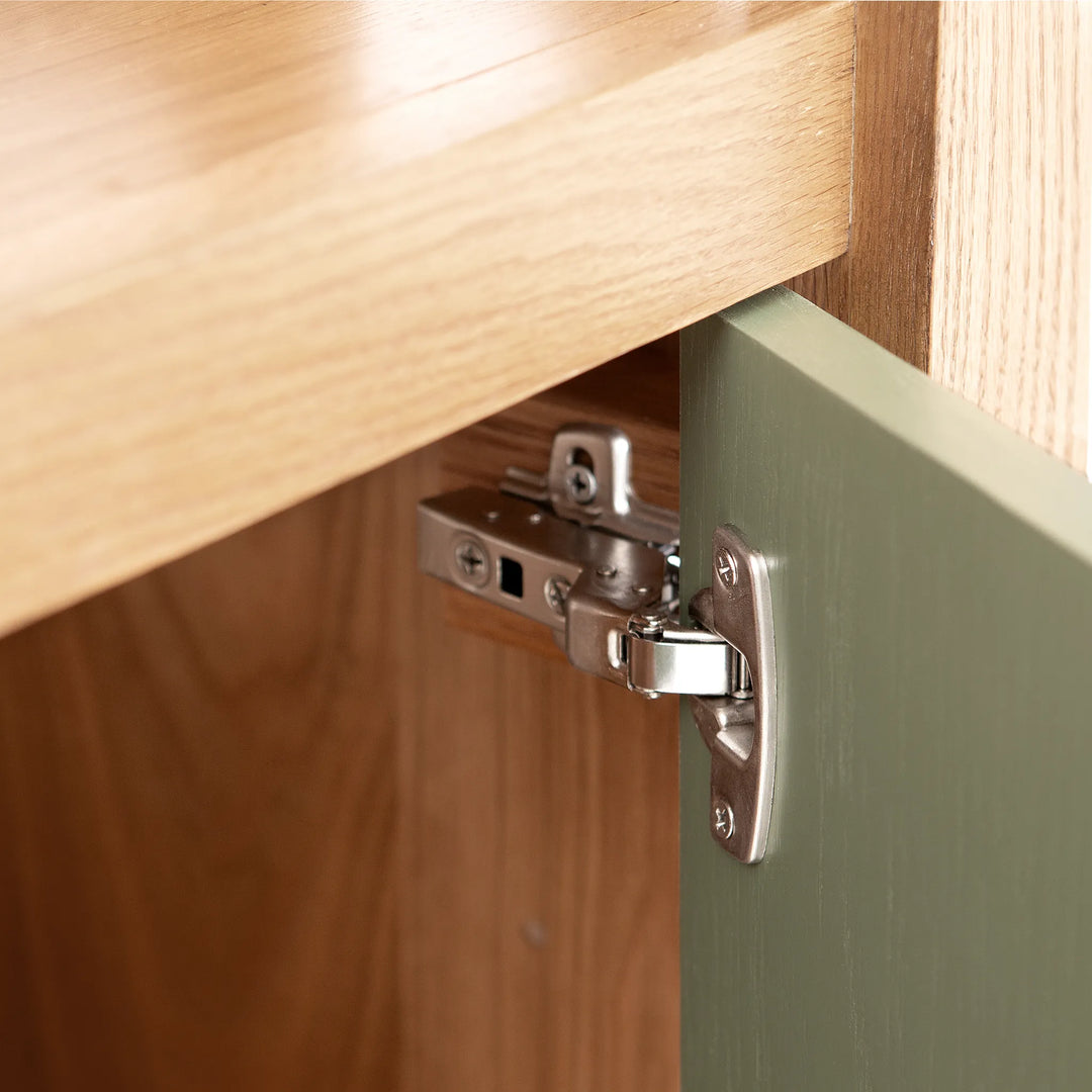 NOR Storage Cabinet – Solid Oak with Carved Side Panels