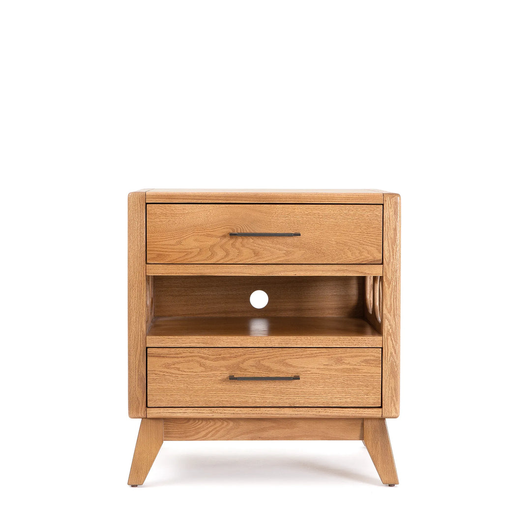 NOR Double Nightstand – Solid Oak