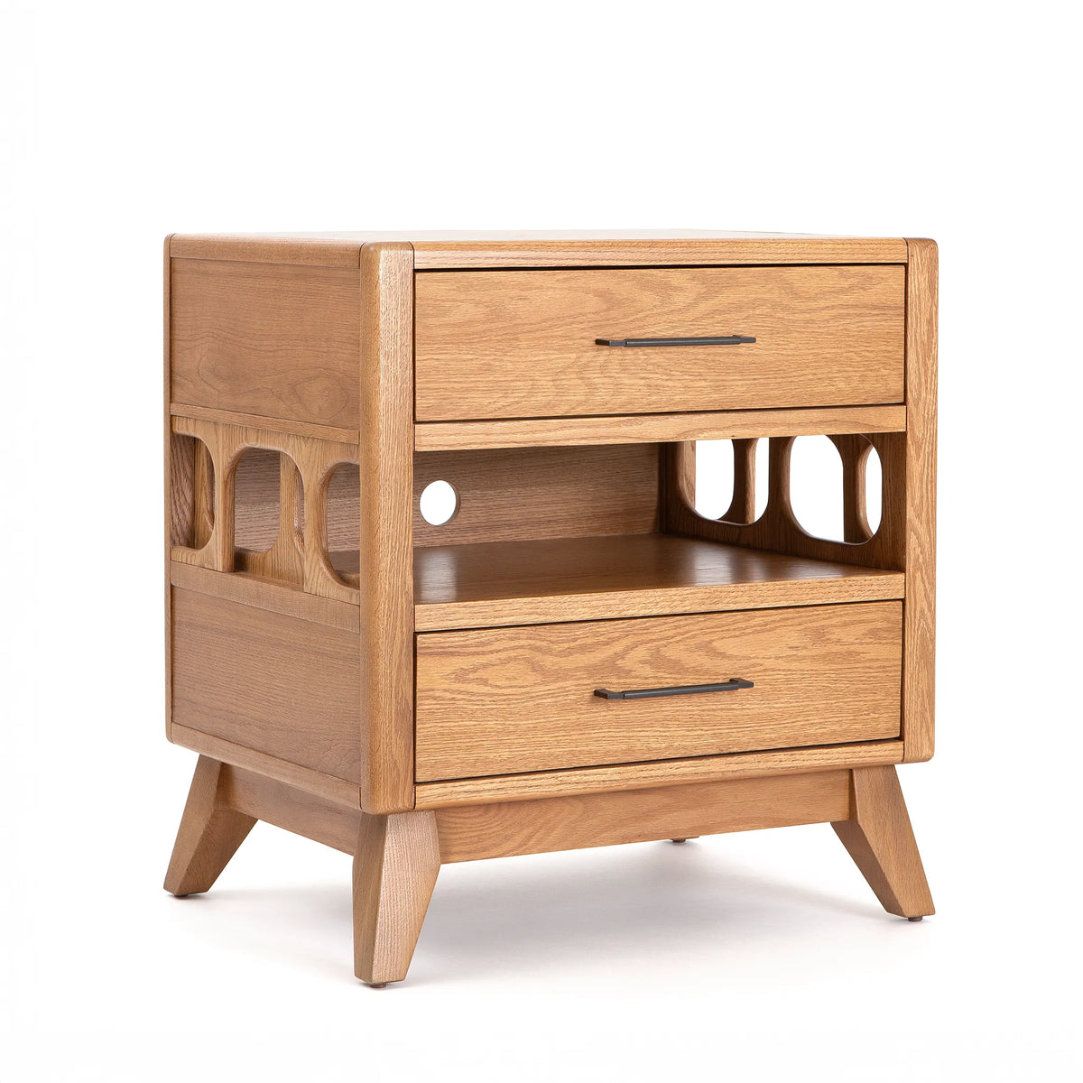 NOR Double Nightstand – Solid Oak