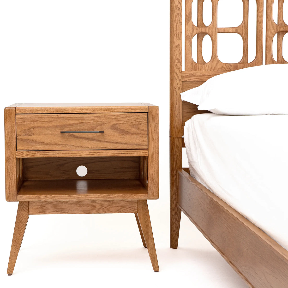 NOR Bed – Low Footboard – Solid Oak