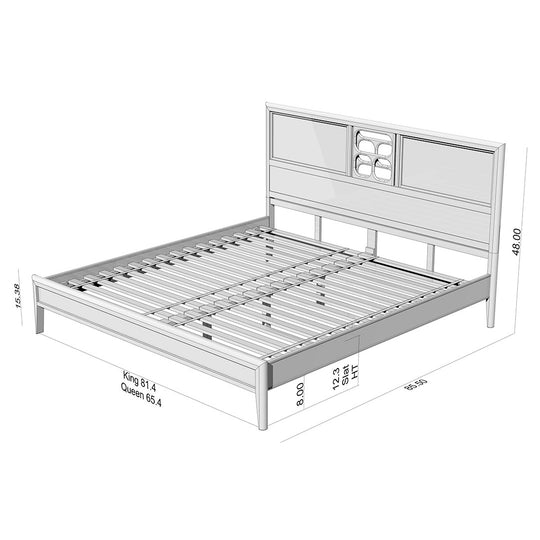ST Lucia platform bed with Low footboard - MONSOONBLUE®